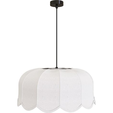 Suspension lampe Beige en lin – Style naturel et intemporel – Deral Beige (1/4)
