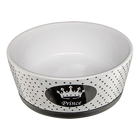 FERPLAST COLONNE DE GAMELLE EN CÉRAMIQUE POUR CHIENS ET CHATS ALYA, 18,3 X 7,2 CM, 1.1 LITRE