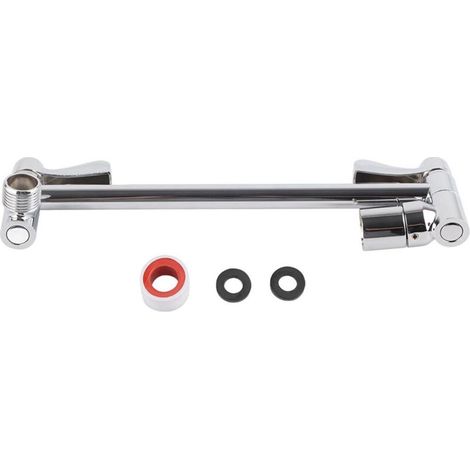 Rallonge de bras de douche avec accessoires, extension de bras de douche murale réglable, bras de douche en laiton pour douche à effet pluie