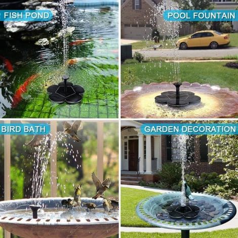Fontaine de Jardin Solaire Pompe à Eau électrique Panneau Solaire Pompe Jardin Arrosage Extérieur Patio Oiseaux Les Bains d'oiseaux (1/4)