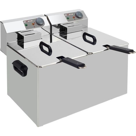 Friteuse de table électrique 2x 7 litres - Diverso
