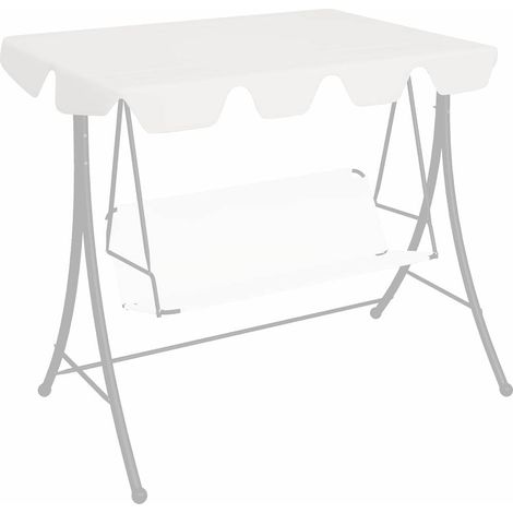 Toit de rechange de balançoire Rapide à Installer Tonnelle Tente Pavillon - Blanc 150/130x70/105 cm 270 g/m² BV917426 - BonneVie (1/5)