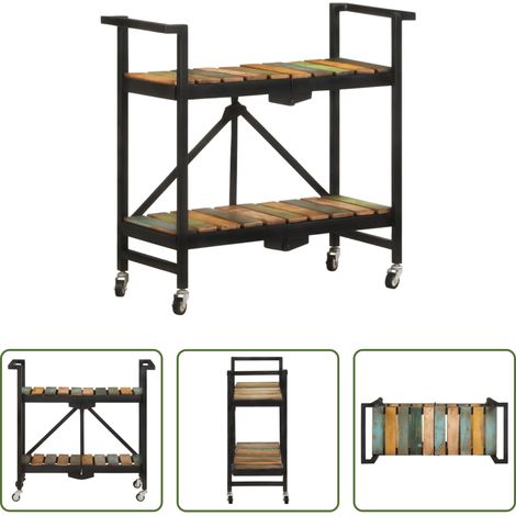 Altholz - Küchenwagen 87x36x81 cm Altholz Massiv (1/5)