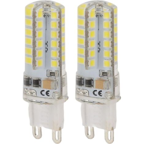 Lot de 2 ampoules LED G9 à intensité variable, lumière blanche 6000K, pour plafonnier 110V-AquaForge (1/3)