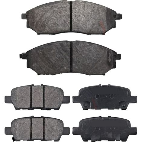 KIT PASTIGLIE FRENO ANTERIORI E POSTERIORI compatibile con NISSAN MURANO II VAN (Z51) / PASTIGLIE FRENANTI AUTO OEM 37791,37745 / SOSTITUZIONE DIRETTA / BASSA POLVERE / SILENZIOSO