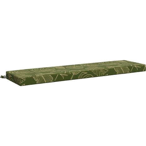 Bench Cushion SOEST 100% Polyester Leaf Design 160 x 40 x 8 cm vidaXL (1/5)