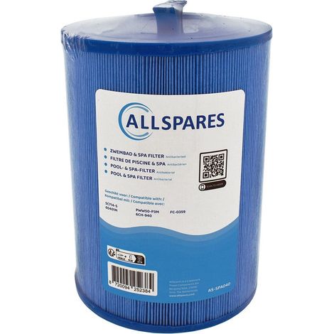 Filtro per acqua per spa AllSpares SC714-S/60401M (antibatterico)