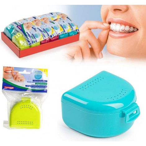 TrAdE Shop Traesio - Scatola Box Contenitore Custodia Apparecchio Denti Ortodontico Bite Large 12637 -
