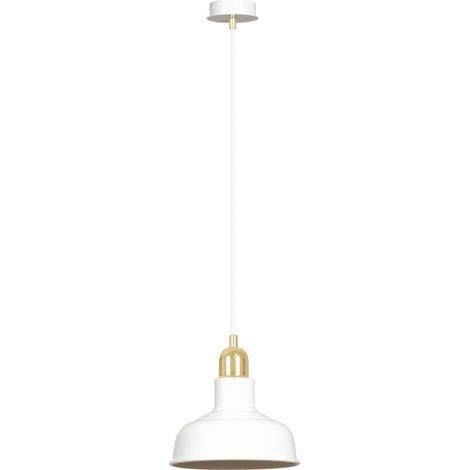 Lampada sospensione Emibig Ibor bianca/oro metallo E27 Ø21 (1/5)
