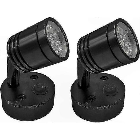 Lumière de lecture LED blanc froid 12V pour camping-car, bateau, caravane, fourgon, intérieur avec interrupteur, spot mural. (1/5)