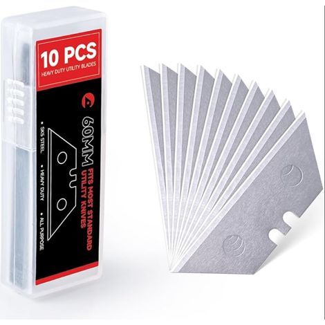 Lames Trapèze de Cutter en Acier Inoxydable avec Distributeur Pliant (1/5)
