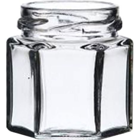 VASO VETRO 'BOCCACCIO' PER ALIMENTI TIPO 'ESAGONALE 45 ml - imbocc. Ø 43 mm- 68 pezzi - Senza Marca