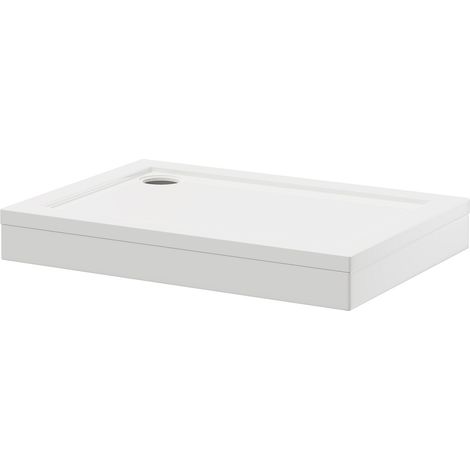 Pearlstone 1000mm x 700mm x 40mm Rectangular Shower Tray and Plinth (1/4)