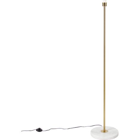 Moderne Stehleuchte Messing mit Marmorfuß - Kaso