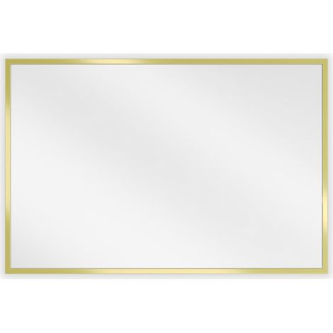 Mexen Loft specchio da bagno rettangolare 60 x 40 cm, cornice dorata - 9852-060-040-000-50 (1/5)