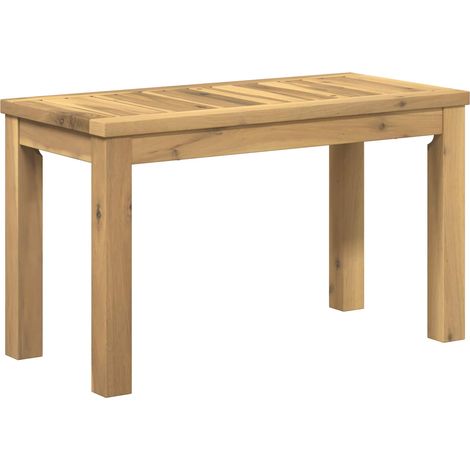 Table basse Blanc 60,5 x 30 x 36 cm Bois d'Acacia Massif vidaXL (1/5)