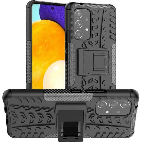 Coque hybride ultra-résistante en polycarbonate rigide et TPU souple, avec texture pneu et protection antichoc, compatible avec le Samsung Galaxy A53 5GCadeau. Compatible avec G (1/5)