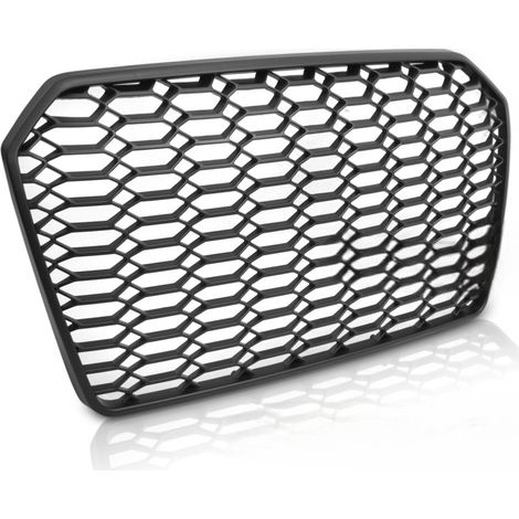 Grille Calandre en ABS Audi A6 C7 de 2014 a 2018 Look Sport Noir Matt + PDC-41427421