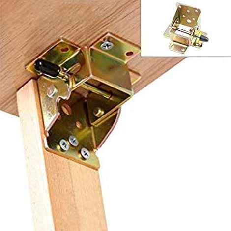 1paire Extension De Pied De Table Pliante Autobloquante À 90 Degrés - Triomphe Support d'Étagère Pliable - Télescopique, Caché - Pour Bureau (1/5)