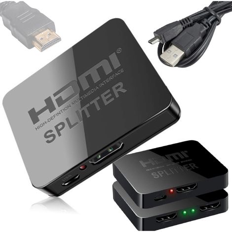 Splitter di immagine 1x2 UHD 2x HDMI 4Kx2K 3D audio piccolo (1/5)