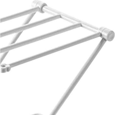 Rack De Séchage À Vaisselle - Pliable - Pour Serviettes Et Tasses - 4 Bras - Plastique - Gris Clair - 1 Pièce (1/5)