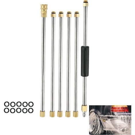Ej.Life Kit d\'extension pour nettoyeur haute pression 4000 PSI 1/4" avec joint torique, 6 lances d\'extension (1/5)