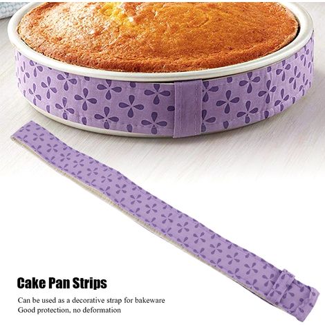 Bandeau de cuisson anti-déformation pour moule à gâteau, bande protectrice en tissu 88x4 cm, 1 pièce (1/2)