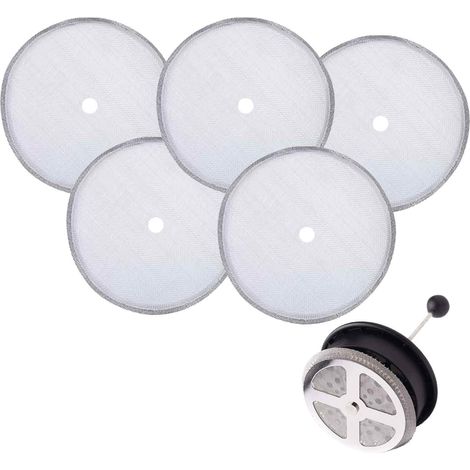 Filtre Pour Presse À CafÉ - Filtre En Acier Inoxydable 10 Cm - Compatible Presse À CafÉ 1000 Ml - Lot De 5 (1/5)