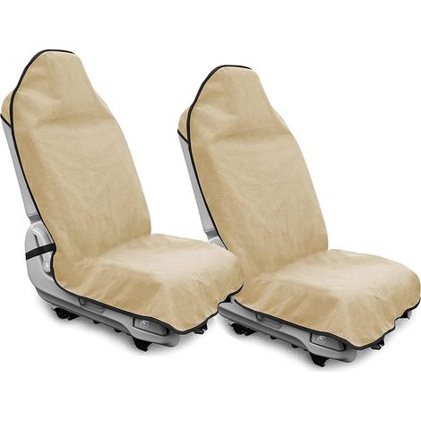 Housse De Siège Auto - 1 Pièce - Tissu Éponge Et Imperméable - Antidérapant Et Protecteur - Pour Sport Et Plage - 74,9 X 142,2 Cm