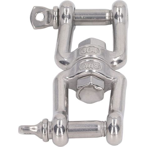Manille à double mâchoire en acier inoxydable 304, résistante à la rouille, connecteur d'ancrage universel pour le levage de matériel, 8 mm / 0,3 po (1/5)