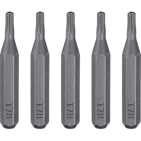 5pcs T7H Embout de Tournevis Torx 5/32" Tige Hexagonale 28mm Longueur Acier S2 Magnétique Tête Étoilée à 6 Pans pour Tournevis Manuels Électriques Réparation de Précision (1/5)