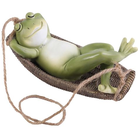Hängender Frosch aus Kunstharz Gartendeko für Garten und Hof