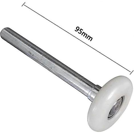 Lot de 4 roulettes de porte de garage blanches en nylon, silencieuses et fluides, avec roulements à billes pour une réduction du bruit et une longue durée de vie. (1/3)