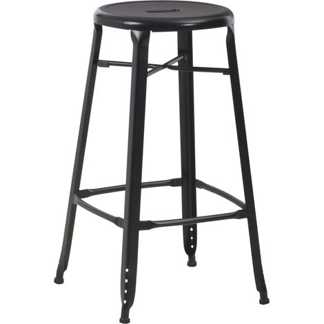 Maison Exclusive - Taburetes de cocina 4 unidades acero negro