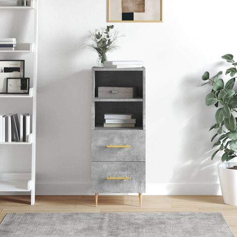 Sideboard Betongrau 34,5x34x90 cm Holzwerkstoff