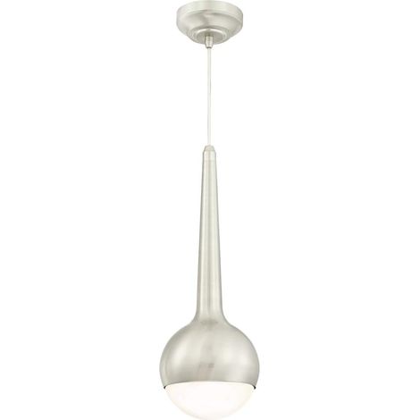 Westinghouse 6329740 Lampada a Sospensione LED per Interni Monoluce, Nichel Spazzolato (1/4)