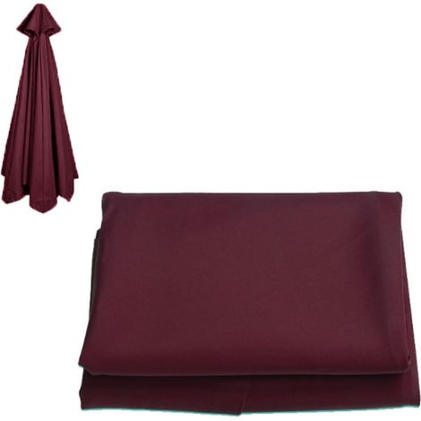 Replacement Market Umbrella Canopy, Outdoor Parasol Top Cover, Umbrella Canopy Replacement, Patio Umbrella Canopy Cover Replacement, 10 Ft 8 Ribs 6 Ribs Umbrella (Color : Burgundy, Size : 3m/ (1/5)