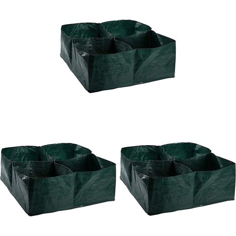 Filiyano – sac de culture – Bac de culture surélevé en tissu compartimenté, sac de culture, pot carré pour légumes et plantes (1/5)