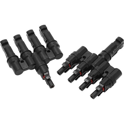 Set aus 2 Solar-T-Verbindern (1 bis 4), wetterfest und hochtemperaturbeständig, 1500 V DC, 50 A (1/5)