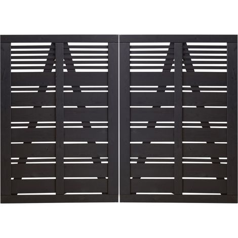 Plus Doppeltor Silence 200 x 140 cm RAL 9005 Schwarz