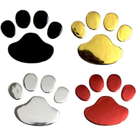 Autocollant Voiture 3D Patte de Chien Design Cool - Décalcomanie Animal Empreinte Moto Auto Adhésif Extérieur Accessoire Auto (Lot de 2) (1/5)