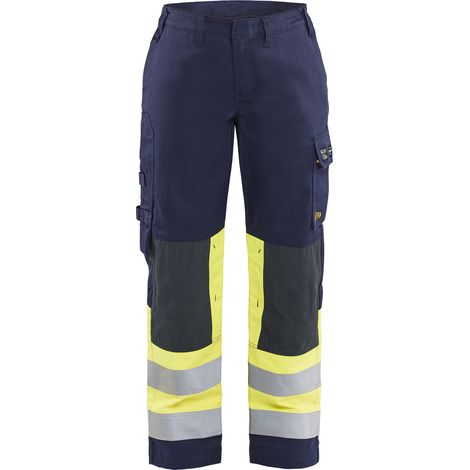Pantalón multinormas mujer clase 1 7181 - Azul marino/Amarillo XL - ES(48) - PT(C46) - Normas