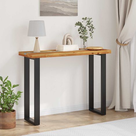 vidaXL Tavolo consolle Marrone 100 x 35 x 75 cm Legno di teak solido (1/5)