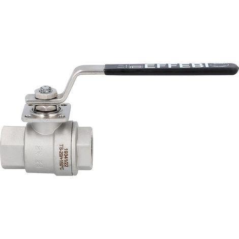 Effebi Gas-Kugelhahn, DN 32, 64 bar, rostfreier Stahl