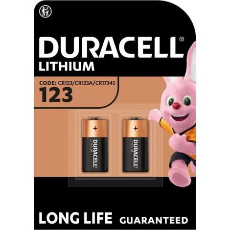 Pile rechargeable Duracell SPE ULTRA 123 X2 (1/4)
