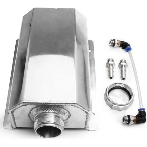 Réservoir de trop-plein de liquide de refroidissement pour radiateur, réservoir de récupération de liquide de refroidissement de 2 litres, réservoir de stockage de liquide de refroidissement en alliag (1/5)