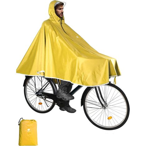 Imperméable à l'eau Cyclisme Capes Portable Léger Pluie Poncho Vélo Vélo Compact Réutilisable Unisexe pour Randonnée Camping en Plein Air (1/5)
