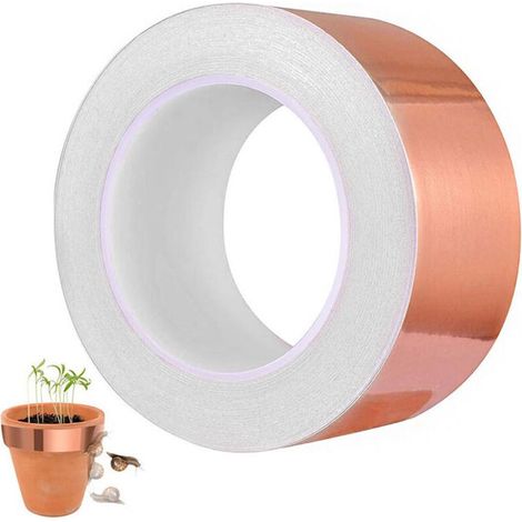 Ruban de cuivre auto-adhésif 20 m x 30 mm,blindage EMI, feuille de ultra fin,Bande adhésive en cuivre Ruban en cuivre,Soudable, conducteur simple face, (1/4)