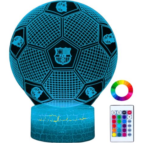Lámpara de Escritorio Infantil FC Barcelona Fútbol HERB 16 LED 3D + Mando a Distancia (1/5)