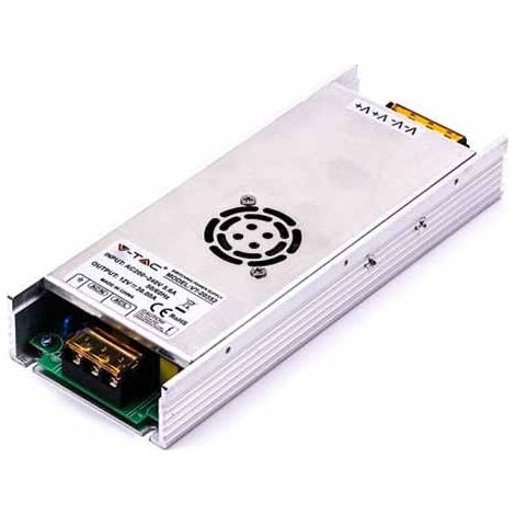 V-TAC VT-20352 Alimentatore SLIM in metallo 350W 12V 30A IP20 a 2 uscite con morsetti a vite - SKU 3259 (1/5)
